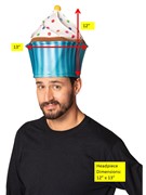 Rasta Imposta Blue Cupcake Hat Costume, Adult One Size 1290 View 4