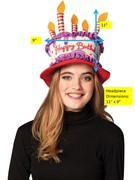 Rasta Imposta Purple and Red Birthday Cake Hat Costume, Adult One Size 1293 View 4