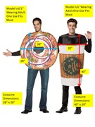 Rasta Imposta Bagel & Lox with Coffee Couples Costume, Adult One Size 10325 View 4