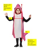 Rasta Imposta Ultimate Pink Shark Costume, Child Size 4-6 1206-46 View 4