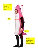 Rasta Imposta Ultimate Pink Shark Costume, Child Size 7-10 1206-710 View 4