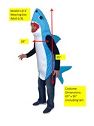 Rasta Imposta Ultimate Blue Shark Costume, Adult Size Large-Extra Large 1207-LXL View 4