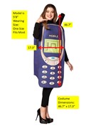 Rasta Imposta Retro 2000's Cell Phone Costume, Adult One Size 1686 View 4