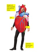 Rasta Imposta Heart Costume, Adult One Size 1752 View 4