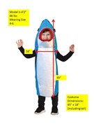 Rasta Imposta Ultimate Blue Shark Kids Costume, Size 4-6 1207-46 View 4