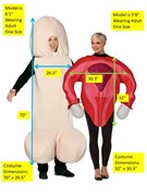 Rasta Imposta Halloweenie & Uterus Couples Costume, Adult One Size 10341 View 4