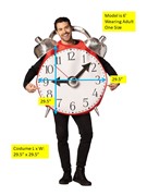 Rasta Imposta Retro Alarm Clock w. Bell Halloween Costume, Adult One Size GCR1689 View 4