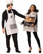 Rasta Imposta Bun in Oven & Bun Maker Couple Halloween Costume, Adult One Size R1765-OS View 4