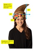 Rasta Imposta Cornucopia Hat, Adult One Size R7787-OS View 4