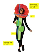 Rasta Imposta Poppy Flower Halloween Costume, Adult One Size R7791-OS View 4