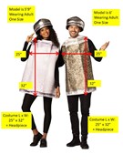 Rasta Imposta Pepper & Salt Shaker Couple Halloween Costume, Adult One Size 10379 View 4