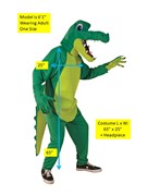 Rasta Imposta Alligator Halloween Costume, Adult One Size GCR1744 View 4