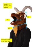 Rasta Imposta Goat Mascot Head Costume, Adult One Size R1762-OS View 4