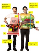 Rasta Imposta Grill Master & Cheeseburger Halloween Couples Costume Set, Adult One Size 20029 View 4