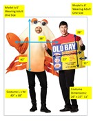 Rasta Imposta Old Bay Seasoning & Bay Crab Halloween Couples Costume Set, Adult One Size 20031 View 4