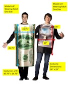 Rasta Imposta ATM Cash Machine & $100 Bill Halloween Couples Costume, Adult One Size 20035 View 4