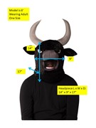 Rasta Imposta Bull Head Mascot Head Costume, Adult One Size R1236-OS View 4