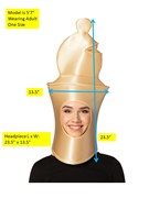 Rasta Imposta Ultimate Deluxe Beige Bishop Chess Headpiece Mask, Adult One Size R1303-OS View 4