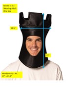 Rasta Imposta Ultimate Deluxe Black Rook Chess Headpiece Mask, Adult One Size R1311-OS View 4