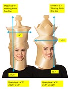 Rasta Imposta Ultimate Deluxe Beige King & Queen Chess Headpieces Couple Mask, Adult One Size 20026 View 4