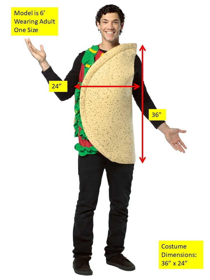 Taco Costume Adult One Size