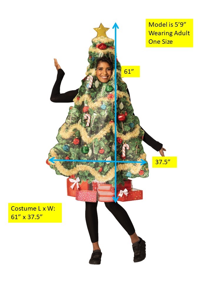  4 Pcs Christmas Tree Costume Set for Women Xmas Outfit