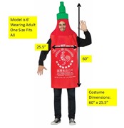 Sriracha Costume, Adult One Size