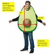 Rasta Imposta Toast & Avocado Couples Halloween Costume, Adult One Size 10364 View 5