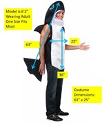 Rasta Imposta Lightweight Killer Whale Halloween Costume, Adult One Size 329 View 5