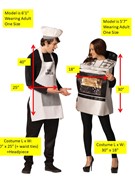 Rasta Imposta Bun in Oven & Bun Maker Couple Halloween Costume, Adult One Size R1765-OS View 5