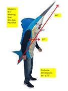 Rasta Imposta Sailfish Costume, Adult One Size 1823 View 6