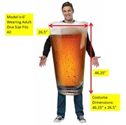 Rasta Imposta Beer Mug Dress and Beer Pint Couples Halloween Costume, Adult One Size 10091 View 6