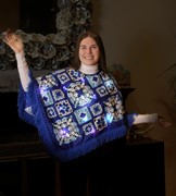 Rasta Imposta Blue & White Hanukkah Fringe Poncho with Lights Costume, Adult One Size 20202 View 7